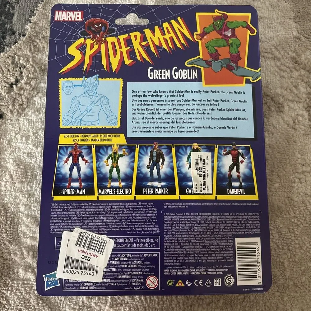 Spider-Man Retro Marvel Legends Green Goblin 6-Inch Action Figure MINT